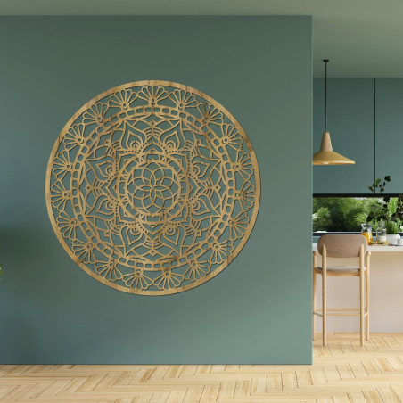 Fából készült mandala, életvirág - SOFI