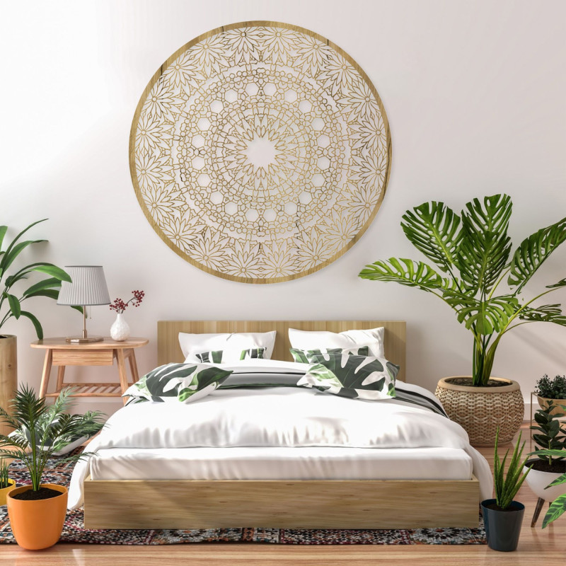 Elegáns fa mandala, mint stílusos faldekoráció