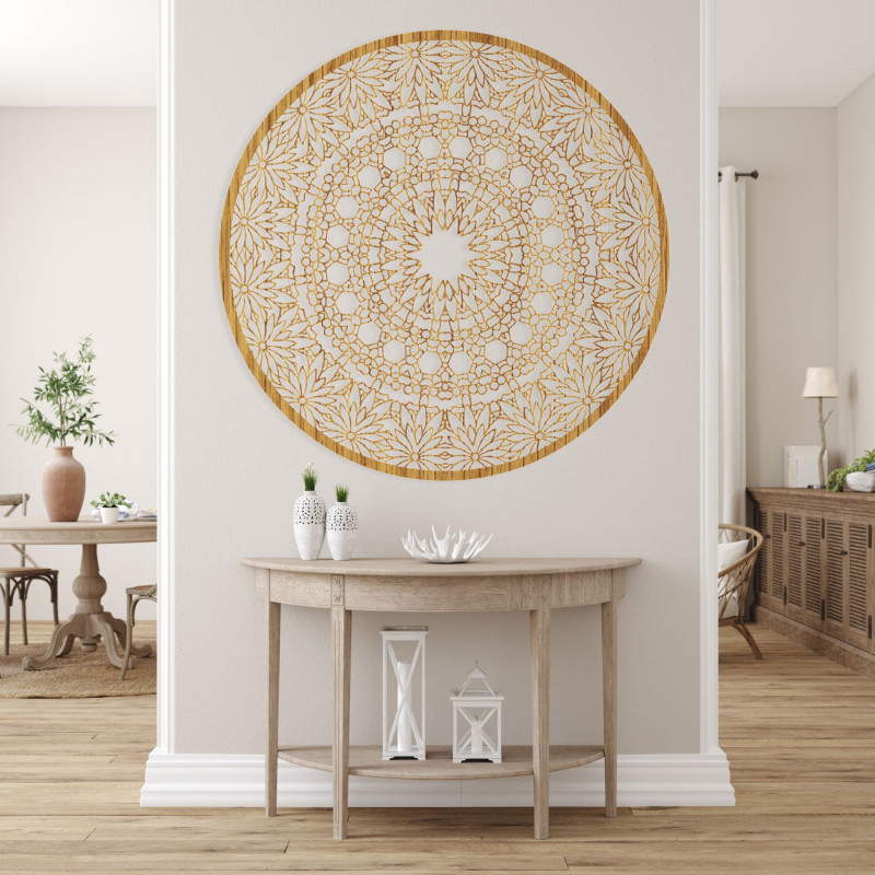 Elegáns fa mandala, mint stílusos faldekoráció