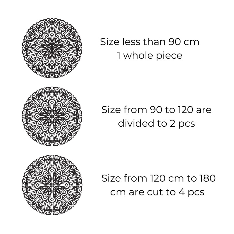 Faragott fali mandala, az idő virága - ORIN