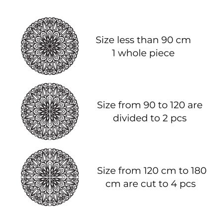 Faragott fali mandala, az idő virága - ORIN