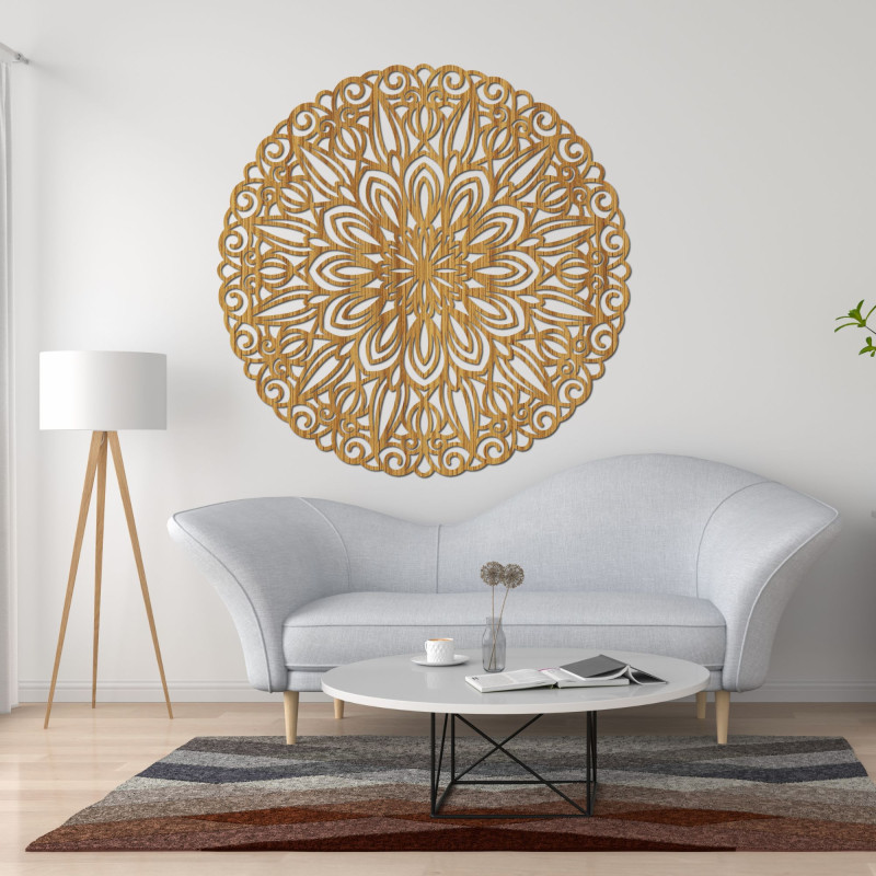 Faragott fali mandala, az idő virága - ORIN