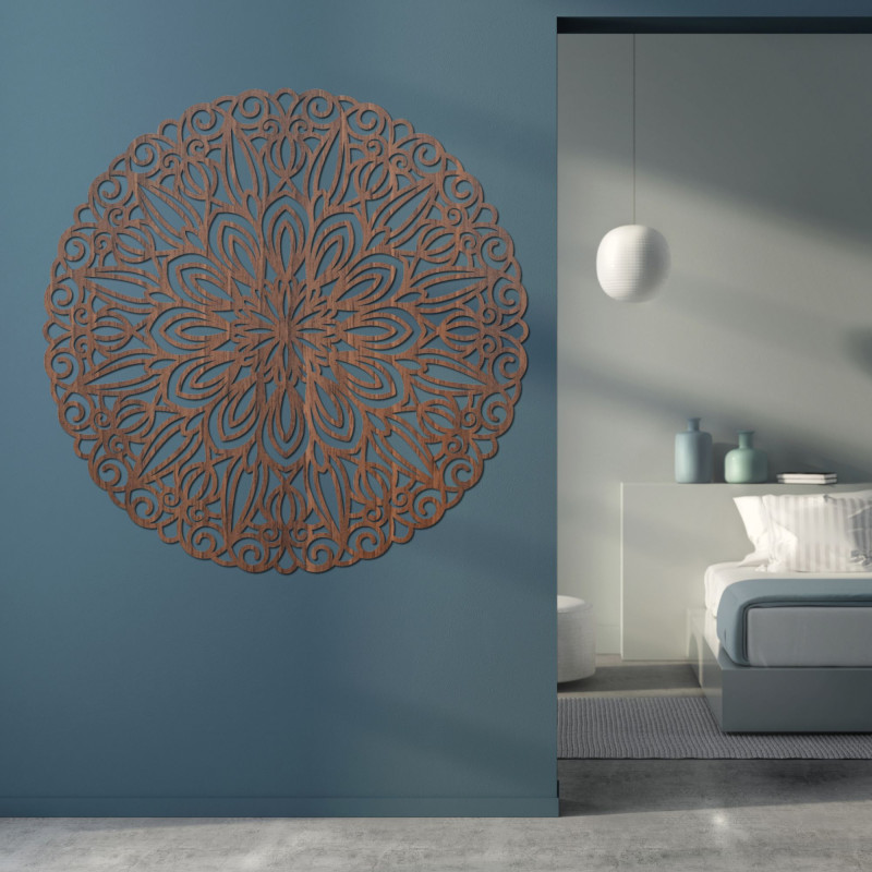 Faragott fali mandala, az idő virága - ORIN