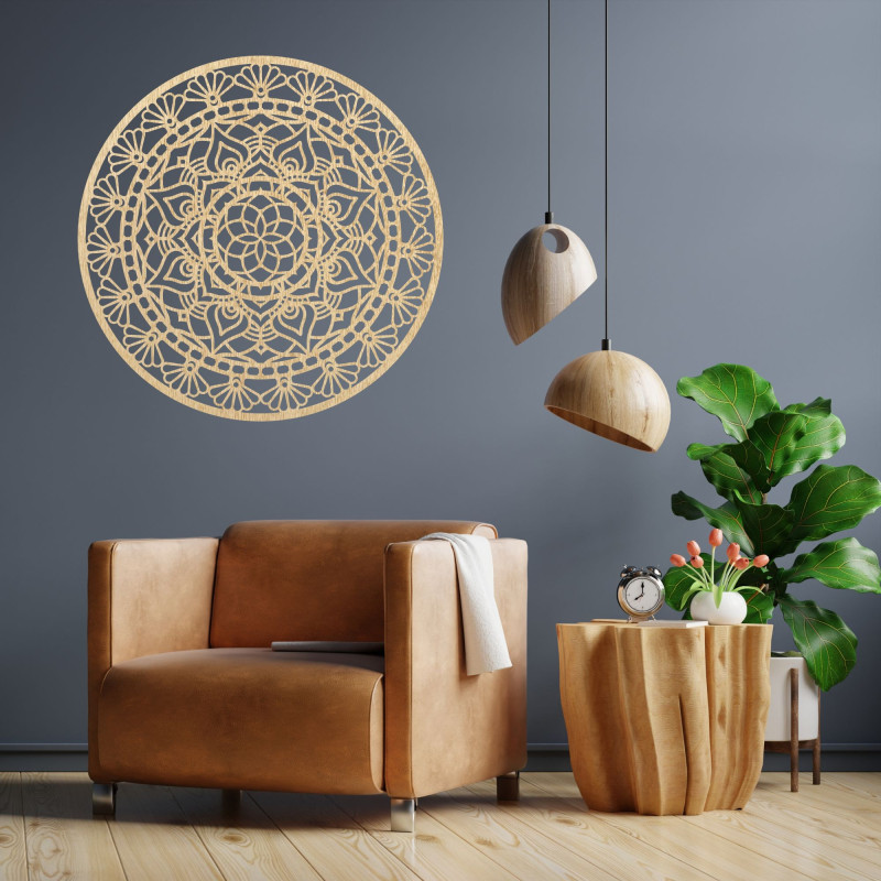 Fából készült mandala falra - Aura Design