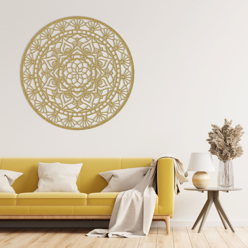 Fából készült mandala a falon Design