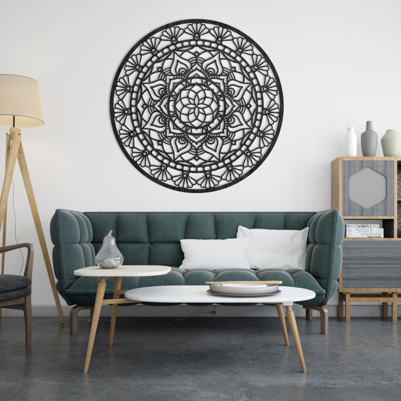 Fából készült mandala falra - Aura Design