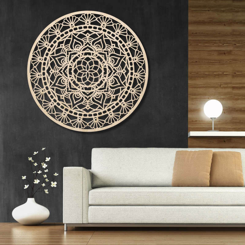 Fából készült mandala falra - Aura Design