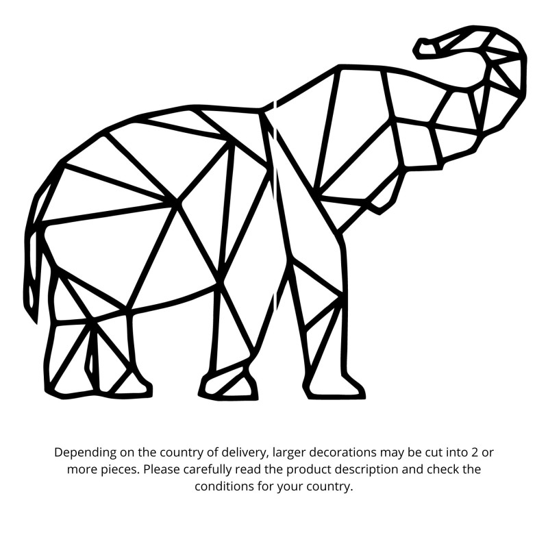 Geometrikus falfestmény elefánt - MALRVIN