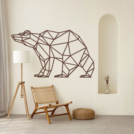 Geometrikus fa medve - modern faldekoráció