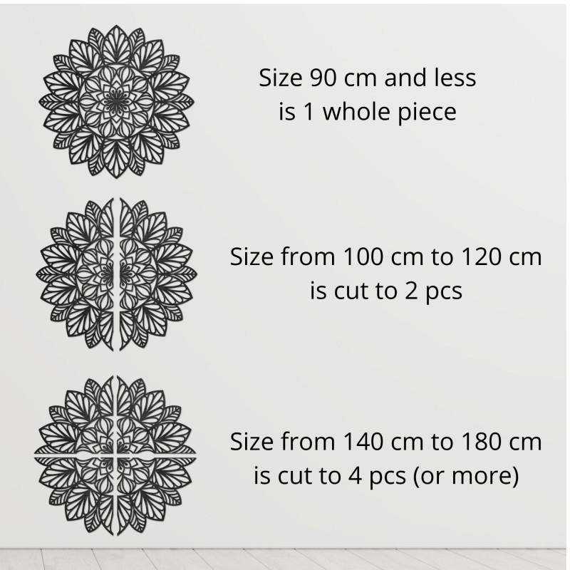 Fából készült mandala falra, fa dekoráció