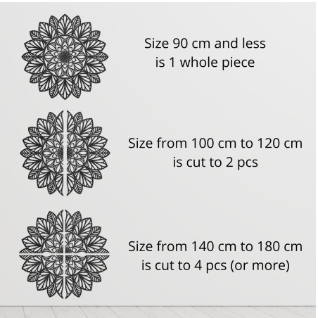 Fából készült mandala falra, fa dekoráció
