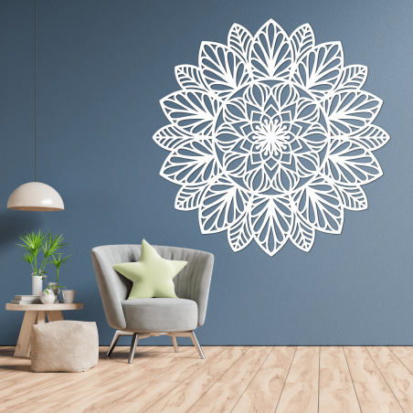 Fából készült mandala falfestmény Fából készült mandala falfestmény