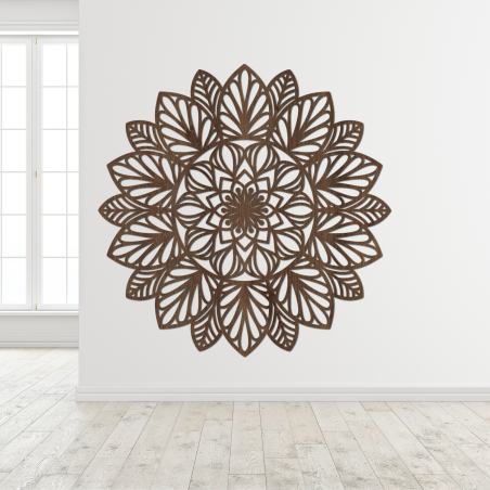 Fából készült mandala falfestmény Fából készült mandala falfestmény
