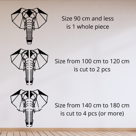 Fa fali dekoráció elefánt fej - LOXODONTA