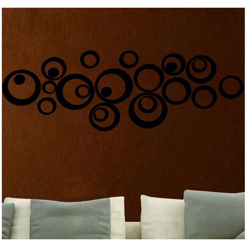 Dekoratív tükrök. Tükör matricákat a falra, mint egy kép vagy díszítés, 3D akril matrica