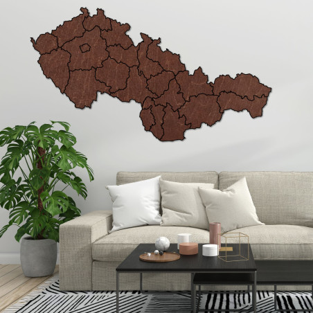 Szlovákia és Csehország fatérképe - PUZZLE