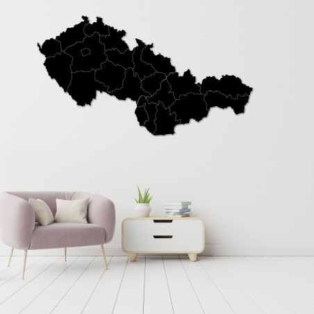 Szlovákia és Csehország fatérképe - PUZZLE