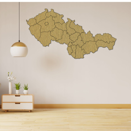 Szlovákia és Csehország fatérképe - PUZZLE
