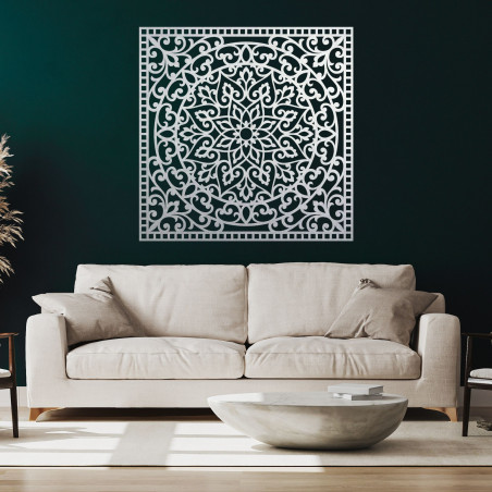 Fából készült mandala falra négyzetre - SYRRENA