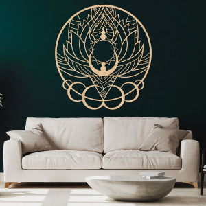 Művészi fa dekoráció mandala virág és nap - FLORISOLUS 2