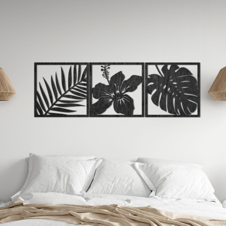 A képet levél monstera, virág hibiszkusz, pálmalevél - NARUTAL