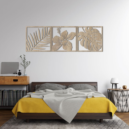 A kép pálmalevél, hibiszkusz virág, monstera levél - NOTURAL