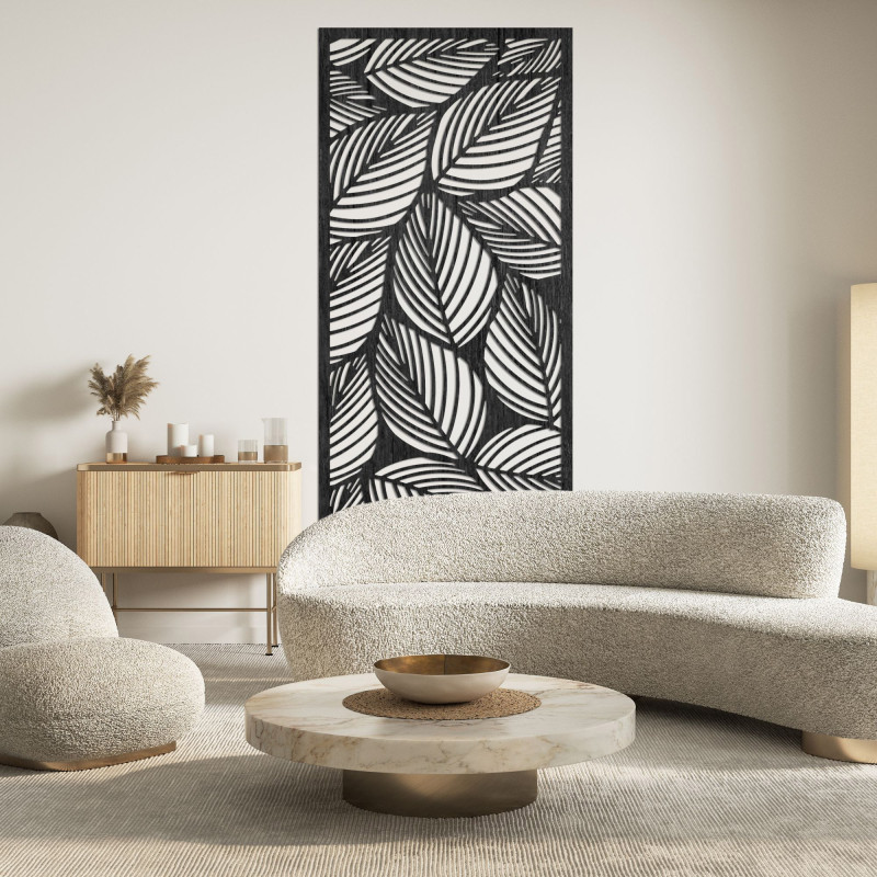 A levél témájú dizájn egy csipetnyi természetet és könnyedséget visz a belső térbe.