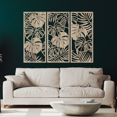 Trópusi levelek monstera és páfrány - LIBOGA