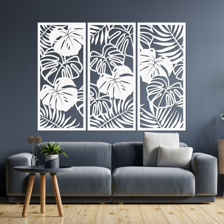 Trópusi levelek monstera és páfrány - LIBOGA