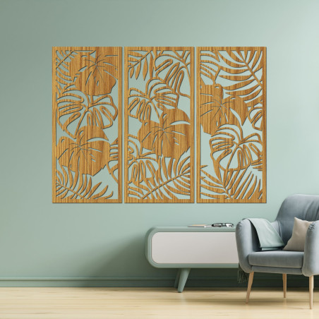 Trópusi levelek monstera és páfrány - LIBOGA