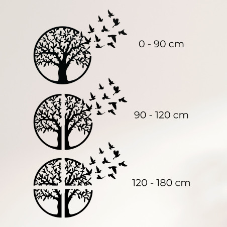 Fa falikép az élet fájáról: rusztikus lakberendezési panel