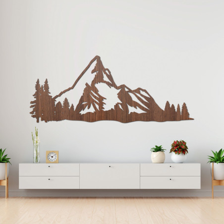 Fából faragott díszítés hegyi természet - MONTANA