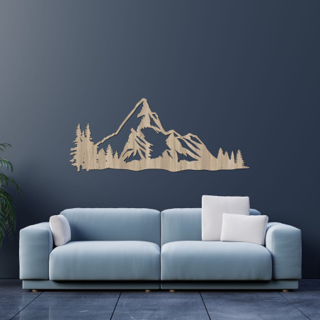 Fából faragott díszítés hegyi természet - MONTANA