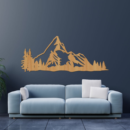 Fából faragott díszítés hegyi természet - MONTANA