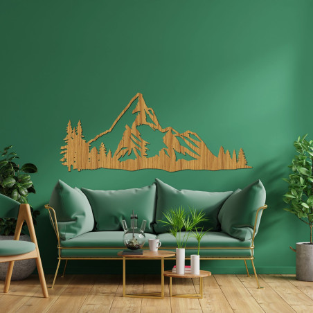 Fából faragott díszítés hegyi természet - MONTANA