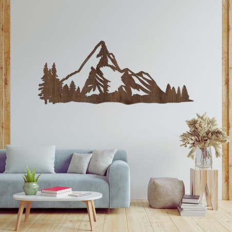 Fából faragott díszítés hegyi természet - MONTANA