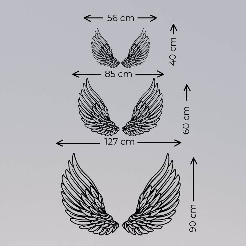 Fából készült fali dekoráció angyalszárnyak -...