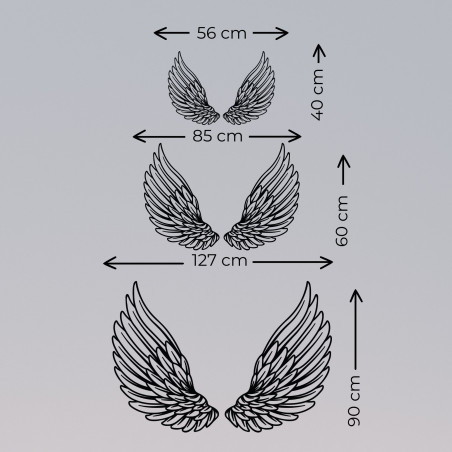 Fából készült faldekoráció angyalszárnyak