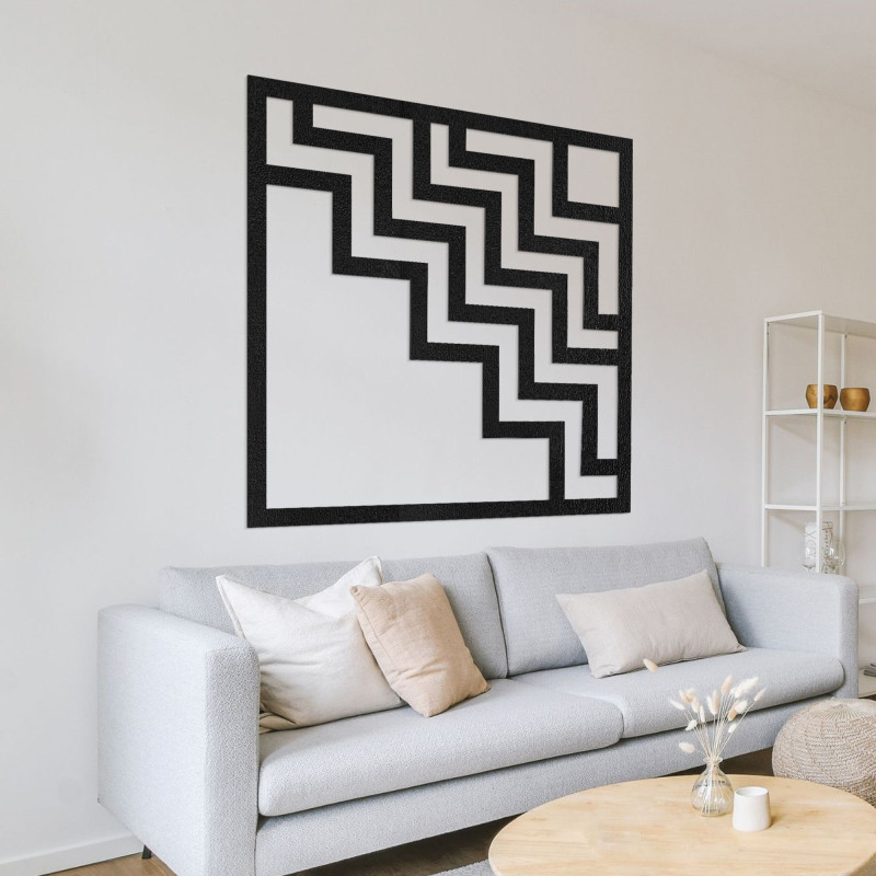 Modern fa faldekoráció feltűnő geometrikus cikkcakk mintával