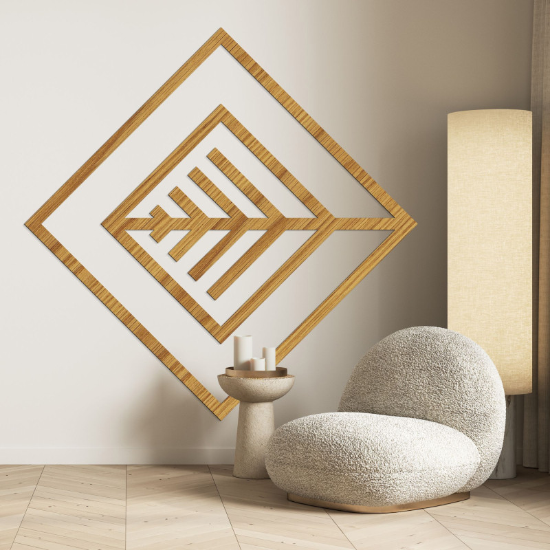 Geometrikus fa kép minimalista dizájnnal a falra