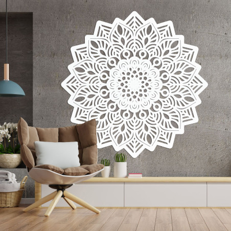 Faragott fából készült fali dekoráció mandala nap - SOLIS