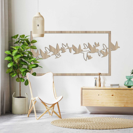 Fából készült falikép madarak - RODDO