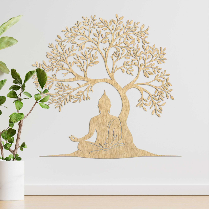 Fa dekoráció Buddha és életfa - MEARNE