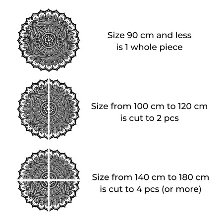 Fából készült mandala faldekoráció, képméret