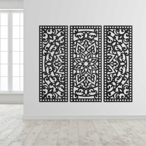 Fali dekoráció háromrészes panel mandala - AURELIA