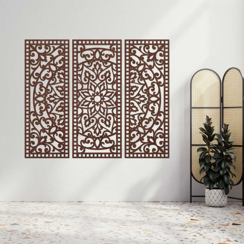 Fali dekoráció háromrészes panel mandala - AURELIA