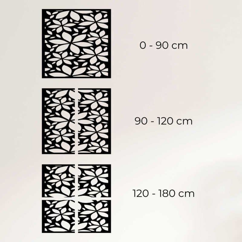 Fából készült virágos kép négyzet - BOTANICA