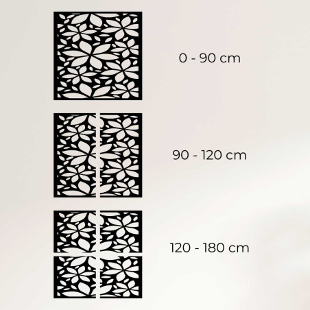 Fából készült virágos kép négyzet - BOTANICA