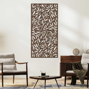 Levélmotívumos festmény közeli képe