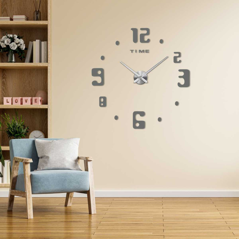 Falióra a tizenkettes szám alatt a TIME felirattal és modern numerikus stílussal.